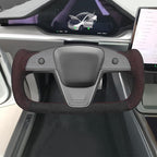 MEWANT Hand Stitched Tesla Model S Yoke Steering Wheel Cover Wrap for Tesla Model S 2021-2023 / Model X 2021-2023 Tesla Yoke Steering Wheel Accessories