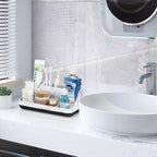 GFWARE Marble Bathroom Countertop Organizer - Detachable 7 Slots Kids Electric Toothbrush and Toothpaste Holde Drainage for B