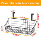 LeleCAT Over Cabinet Door Basket with hook Grid Storage Basket, Kitchen Storage Organizer,Over Cabinet Door Organizer,Hanging