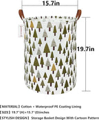 QUEENLALA Large Storage Basket,Laundry Hamper/Bathroom/Home Decor/Collapsible Round Storage Bin,Boys and Girls Hamper/Boxes/C