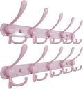 Dseap Coat Rack Wall Mounted - 5 Tri Hooks, Heavy Duty, Stainless Steel, Metal Coat Hook Rail for Coat Hat Towel Purse Robes 