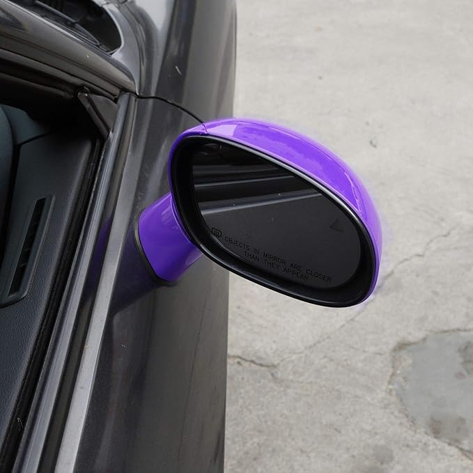 Voodonala for Challenger Rearview Mirror Cover Side Mirror Trim Shell Cover Decoration Trim for 2009-2024+Dodge Challenger Exterior Accessories 10pcs ASB Purple