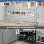 KEETDY 3-Tier Long Shoe Rack for Closet Metal Shoe Organizer for Entryway, Wide Stackable Shoe Storage Shelf with Sturdy Wire