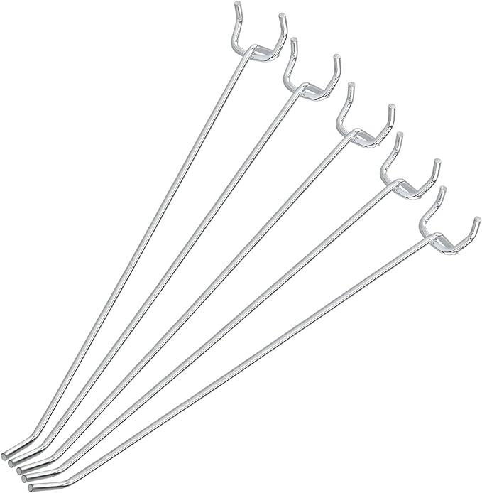 Neiko 53104A 8” Pegboard Hook Organizer Kit, 50 Pack, Hanging Hooks Set for Garage Organization, Great for Wall Hanging and S