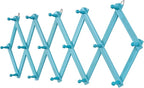 SCUNDA Beachy Coastal Wall Rack with 16 Hanging Hooks, Beach Decorations for Home, Nautical Style Wall Mounted Wood Coat Rack