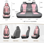 Coverado Car Seat Covers Front, Seat Covers for Cars, Waterproof 2-Pack Car Seat Cushions, Leather Carseat Seat Protectors, U