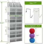 Unjumbly 5 Tiers Over The Door Hanging Yarn Storage Organizer, Hanging Door Organizer for Knitting and Crochet Supplies, Back