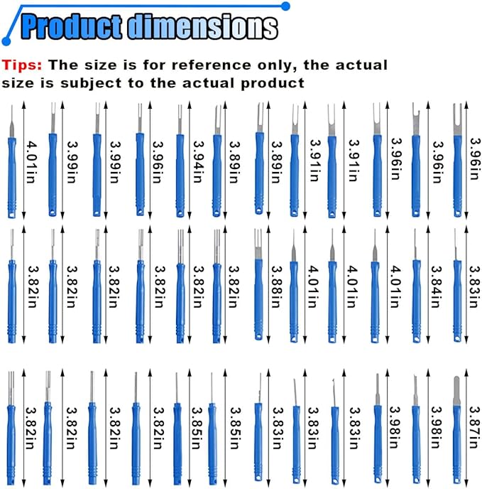 36PCS Terminal Removal Tool Kit, Wire Connector Pin Extraction Tool, Electrical Pin Removal Tool Set, Car Terminal Release To