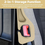 2pcs Car Seat Gap Filler, No Drop Guard Universal Gap Organizer Between Seat and Console Prevents Phone Keys Cards Falling (Beige)