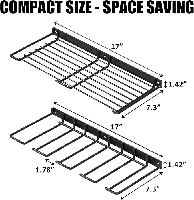 UNITEDPOWER Wall Mounted Drill Rack & Tool Shelf, Power Tool Organizer Holder, Heavy Duty Utility Storage Rack for Cordless, 