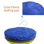12Pcs 3inch Foam Buffing Polishing Pads Kit, with Coral Fleece Pad, Backing Plate, M10 Drill Adapter, Car Buffing Kit for Car Polishing, Waxing, Sealing Glaze (12Pcs-3inch)