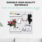 12Pcs Peg board, Pegboard Wall Organizer Panels, Wall Mount Display Small Pegboard Kits, Pegboard, Peg Boards for Wall Craft 