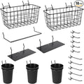 G.CORE Pegboard Organizer Accessories 18 Pack, Peg Board Hooks Assortment Organizer Accessory, Various Tools Storage Arrange 