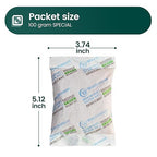 3Pcs 100g Rechargeable Desiccant Packs, Indicating Silica Gel Packets, Moisture Absorbers for Storage, Gun Safe Dehumidifiers