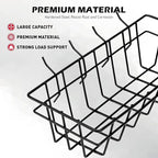 5-Piece Pegboard Baskets Set - Heavy Duty Peg Board Organizer Accessories Bin Set, Premium Black Metal Wire Baskets Tool Shel