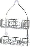 Simple Houseware Bathroom Hanging Shower Head Caddy Organizer, Chrome (26 x 16 x 5.5 inches)