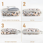 5 Set Packing Cubes For Travel Essentials, Luggage Packing Organization Cubes Suitcase Organizer Bags Set (Leopard)