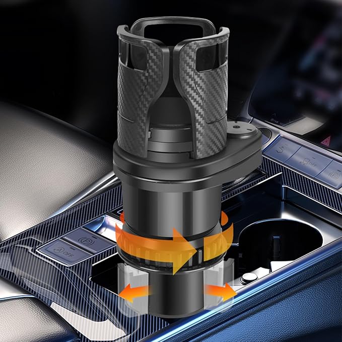 Cup Holder Expander for car, 2 in 1 Multifunctional Car Cup Holder Extender Adapter,with Adjustable Base,Compatible with Hydr