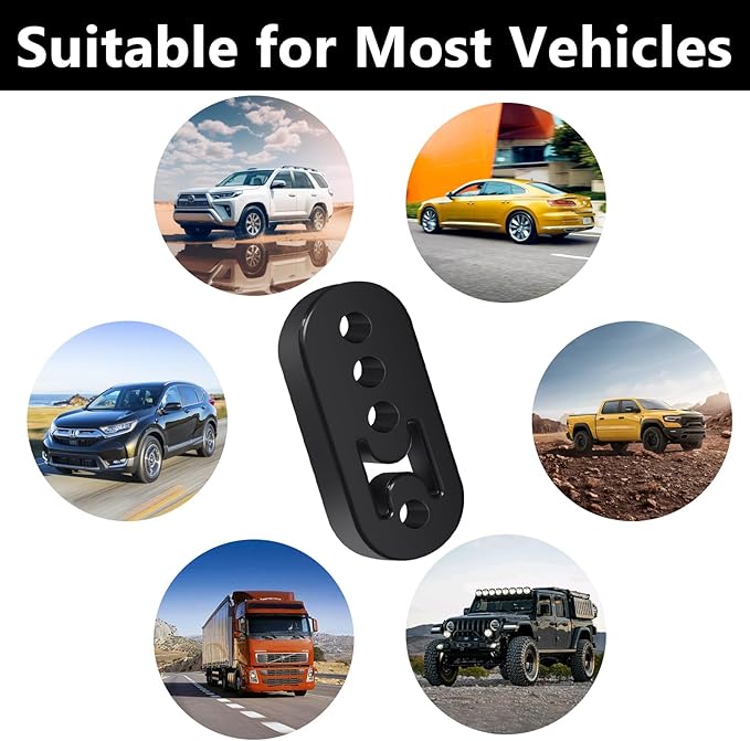Exhaust Rubber Hanger, rubber muffler hangers. Rubber Insulator Bushing Mount, rubber exhaust mounts with 4 Holes 0.47 Inch, 