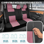BDK PolyPro Car Seat Covers Full Set Combo with Front and Rear Waterproof All -Weather Car Floor Mats - Universal Fit Automot
