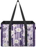 Reusable Grocery Bags Heavy Duty Shopping Bags Foldable Large Tote Bags with Long Handles & Hard Bottom