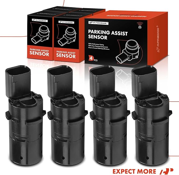 A-Premium 4-PC Reverse Backup Parking Assist Sensor Compatible with Select Land Rover Models - Range Rover Sport 2006-2009, L