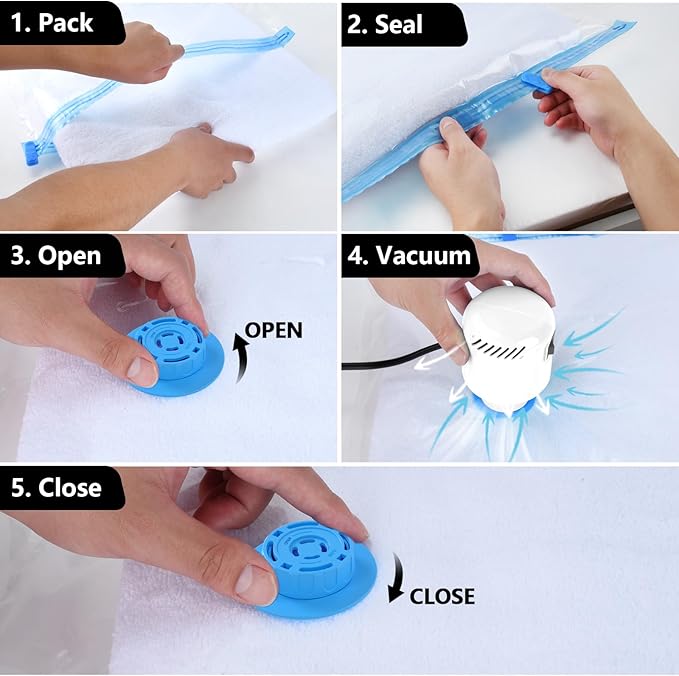 Electric Pump for Vacuum Storage Bags Travel Vacuum Pump for Various Vacuum Seal Bags Portable Vacpack Air Pump for Compressi