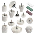 13Pcs Buffing Wheel for Drill, 3 Polishing Compounds, Aluminum Wheel Polishing Kit, Buffing Pad Polishing Tool for Car, Motorcycle, Metal, Stainless Steel, Jewelry, Wood, Ceramic, Glass