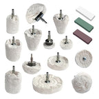 13Pcs Buffing Wheel for Drill, 3 Polishing Compounds, Aluminum Wheel Polishing Kit, Buffing Pad Polishing Tool for Car, Motorcycle, Metal, Stainless Steel, Jewelry, Wood, Ceramic, Glass