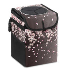 Car Trash Can – Multi-Purpose, Lightweight and Portable with Durable Water-Resistant Coating, No Installation Required, Practical and Ample Capacity, Variety of Colors.Pink Falling Petals
