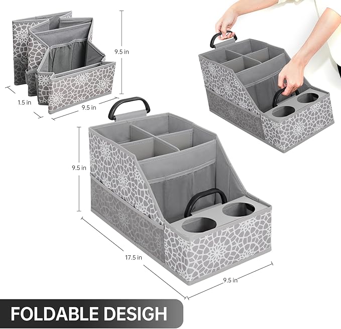 MULISOFT Car Seat Organizer- Backseat Car Organizer with 12 Storages Compartments and 2 Cup Holders, Organizers and Storage,