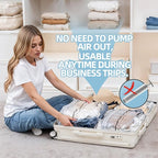 Cube Vacuum Storage Bags, 4 Pack Medium Size (25x19x11 inch), Vacuum Seal Bags for Clothing, Compression Packing for Clothes,