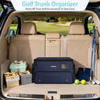 4-Layer Golf Trunk Organizer, Golfer Gifts for Men Women with Separate Ventilated Compartment for 2 Pairs Shoes, Waterproof