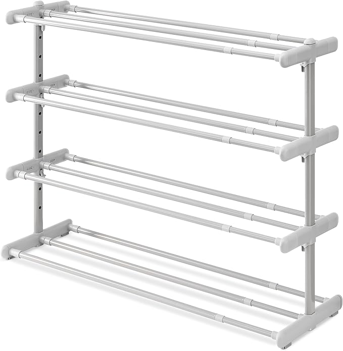 Whitmor 4 Tier Expandable Shoe Rack - Gray