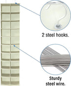 coastal rose Hanging Shoe Organizer for Closet, 20 Sections Hanging Closet Organizers and Storage Shelves, Space Saving Shoe 
