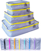MUMI Packing Cubes - 5 Compression Packing Cubes for Travel, Luggage Organizer Bags for Suitcases, Carry-On, Duffle or Backpa