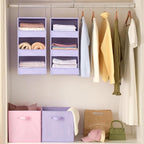 GRANNY SAYS 3 Shelf Hanging Closet Organizers and Storage, Collapsible Closet Storage Organizer with 2 Metal Hooks, Leak-Proo