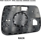 Dodge Ram 1500 Heated Blind Spot Mirror Replacement - Left Side Convex Mirror Glass with Rear Holder - Compatible with 2019-2021 Models