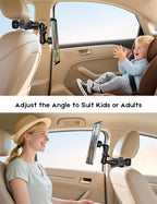 OHLPRO Magnetic Headrest Tablet Holder with 360° Adjustable Arm for Car Back Seat iPad Mount Fit for Magsafe Phones Tablet iPad Pro Air Mini Galaxy Tab and Devices, Road Trip Essentials for Kids