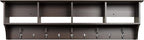 Prepac 60" Contemporary Wall Mounted Coat Rack, Coat Hooks Wall Mount with 4 Shelves, Ideal for Hallway or Entryway Storage S