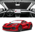 Custom Fit Windshield Sun Shade for Chevy Corvette c8 2020-2026, Blocks UV & Heat, Front Window Sunshade Accessories, Easy Fold & Store Keep Your Car Cooler