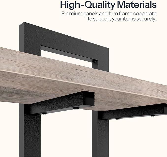 HOOBRO Floating Shelves, 15 Inch Wall Shelf Set of 4, Wall Mounted Storage Shelves 2-Tier, Hanging Bathroom Shelves, for Livi