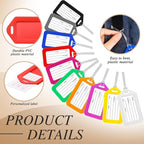 Kigeli 200 Pcs Luggage Tags Bulk, Suitcases Backpack Baggage Name Tags with ID Card for Travel Wedding Back to School