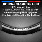 Customized Steering Wheel Cover Compatible with Nissan, Premium Nappa Leather&Bright Carbon Fiber Texture Steering Wheel Cover, with Coasters and 3-in-1 USB Fast Charging Cable (Black)