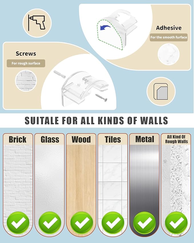 Adhesive Hat Hooks for Wall, Baseball Caps Strong Holdr, Ball Cap Hanger Wall Mount, Hat Display Rack, Hat Organizer Accessor