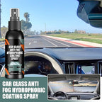 Car Glass Anti-Fog Hydrophobic Coating Spray, 3.38 FL OZ, Water Repellent, Self-Cleaning for Windshield and Mirrors