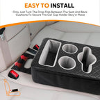 Back Seat Cup Holder for Car, Truck Bed Organizer, Car Truck Boat Organizer, Couch Cup Holder Expander Tray Holds Fit for Coffee Drink Food Snacks Remote with Side Pockets