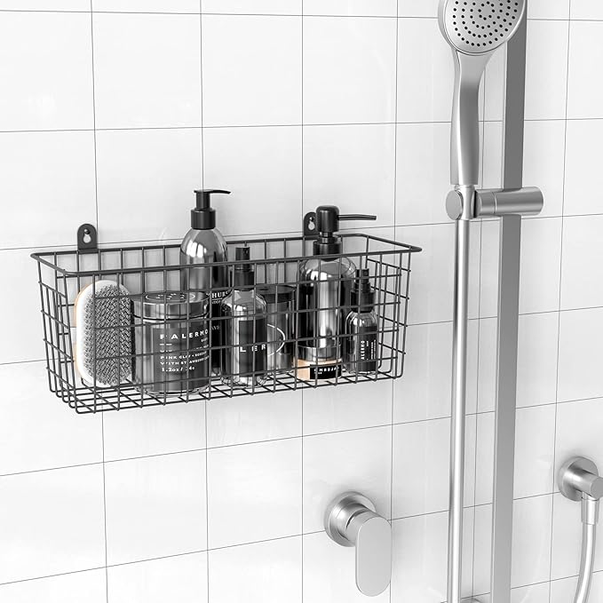 MaraFansie [Extra Large] Wire Basket 2-Pack Hanging Wall Organizer Cabinet Storage Basket Wall Mounted Shelves Rustic Farmhou