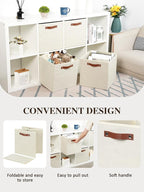 Temary Cube Storage Bins 4Pack Foldable Storage Baskets for Clothes Shelf Basket with Handles, Fabric Storage Boxes Organizer