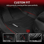 LASFIT 3D Custom Fit Floor Mats for Toyota Corolla 2020–2026 Sedan, All-Weather, Reinforced TPE,Anti-Slip Car Floor Mats 1st & 2nd Row, 3pcs, Black